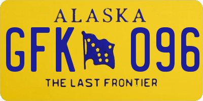 AK license plate GFK096
