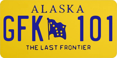 AK license plate GFK101