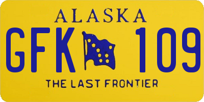 AK license plate GFK109