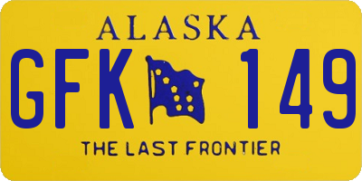 AK license plate GFK149