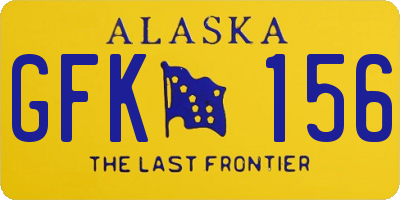 AK license plate GFK156
