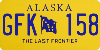 AK license plate GFK158