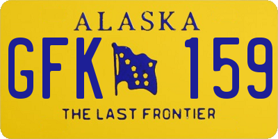 AK license plate GFK159