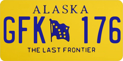 AK license plate GFK176