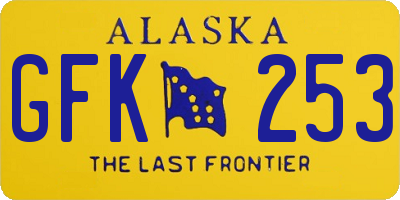 AK license plate GFK253