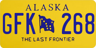 AK license plate GFK268