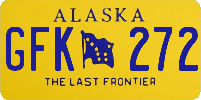 AK license plate GFK272