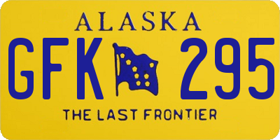 AK license plate GFK295