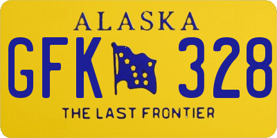AK license plate GFK328