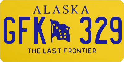 AK license plate GFK329