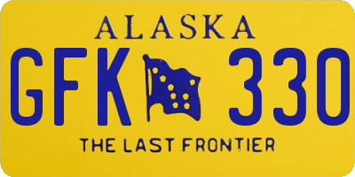AK license plate GFK330