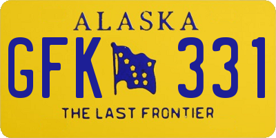 AK license plate GFK331