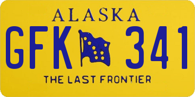 AK license plate GFK341