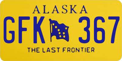 AK license plate GFK367