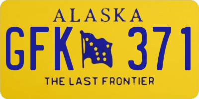 AK license plate GFK371