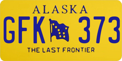 AK license plate GFK373