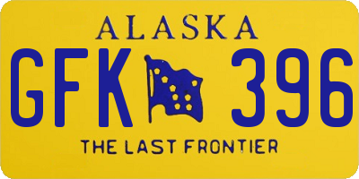 AK license plate GFK396