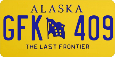AK license plate GFK409