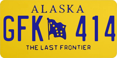 AK license plate GFK414