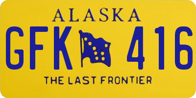 AK license plate GFK416