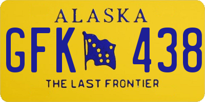 AK license plate GFK438