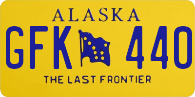 AK license plate GFK440