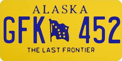 AK license plate GFK452