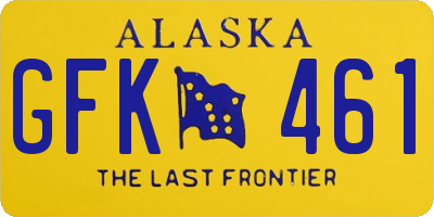 AK license plate GFK461