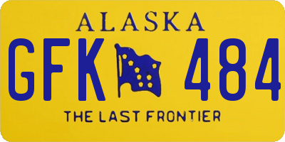 AK license plate GFK484