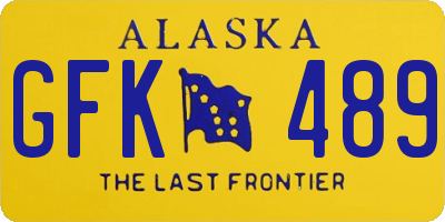 AK license plate GFK489