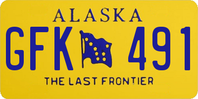 AK license plate GFK491