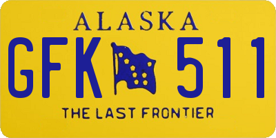 AK license plate GFK511