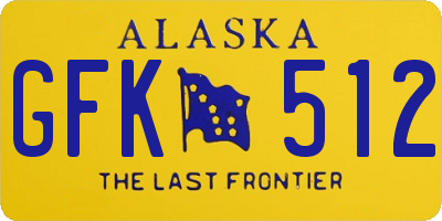 AK license plate GFK512