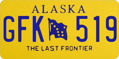 AK license plate GFK519