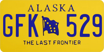 AK license plate GFK529