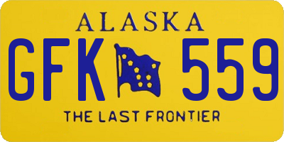 AK license plate GFK559