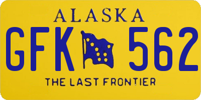AK license plate GFK562