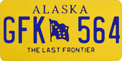 AK license plate GFK564