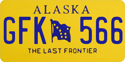 AK license plate GFK566