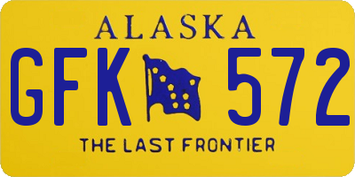 AK license plate GFK572