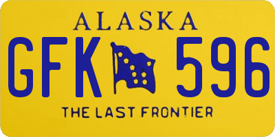 AK license plate GFK596