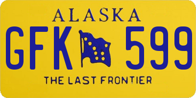 AK license plate GFK599