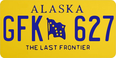 AK license plate GFK627