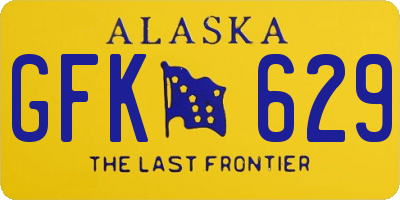 AK license plate GFK629