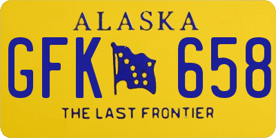 AK license plate GFK658
