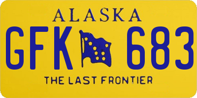 AK license plate GFK683