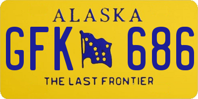 AK license plate GFK686