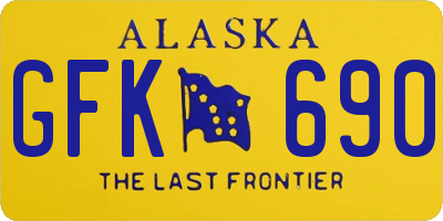 AK license plate GFK690