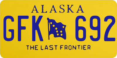AK license plate GFK692