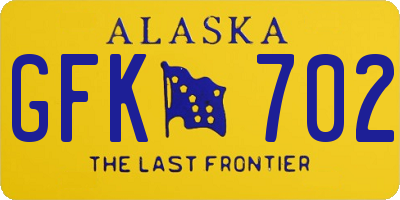 AK license plate GFK702
